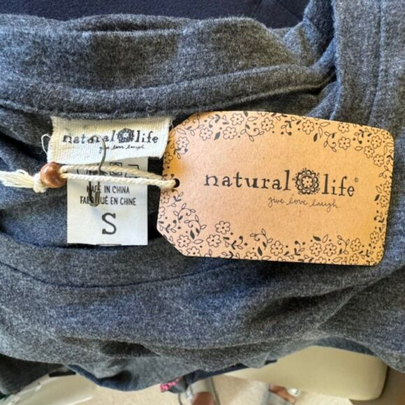 NATURAL LIFE FRANKIE KNIT MAXI DRESS HEATHER GRAY & PINK SIZE SMALL NWT - Picture 11 of 15